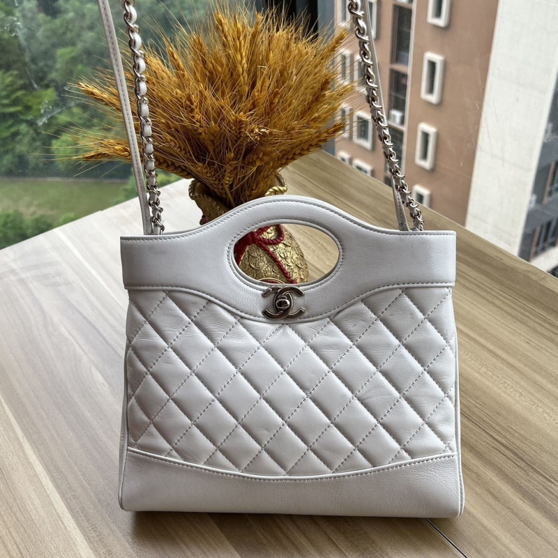 Ch*el top handle bags